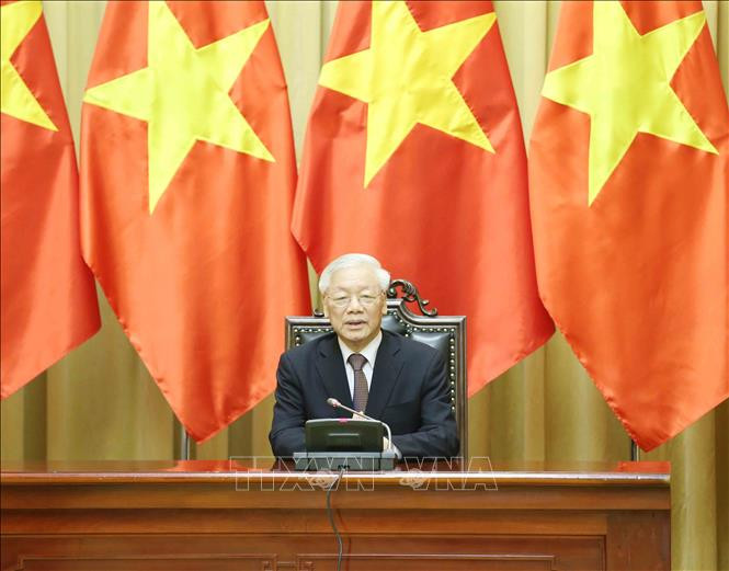 Tổng Bí thư, Chủ tịch nước Nguyễn Phú Trọng tiếp các Đại sứ trình Quốc thư ảnh 1