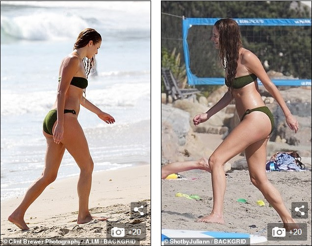 Bạn gái kém 17 tuổi của tài tử ‘Gã điên’ diện bikini bé xíu, thân hình 1m80 nổi bật ảnh 4