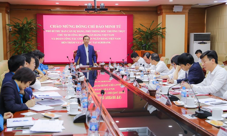 Công đoàn Ngân hàng Việt Nam làm việc với Agribank ảnh 1