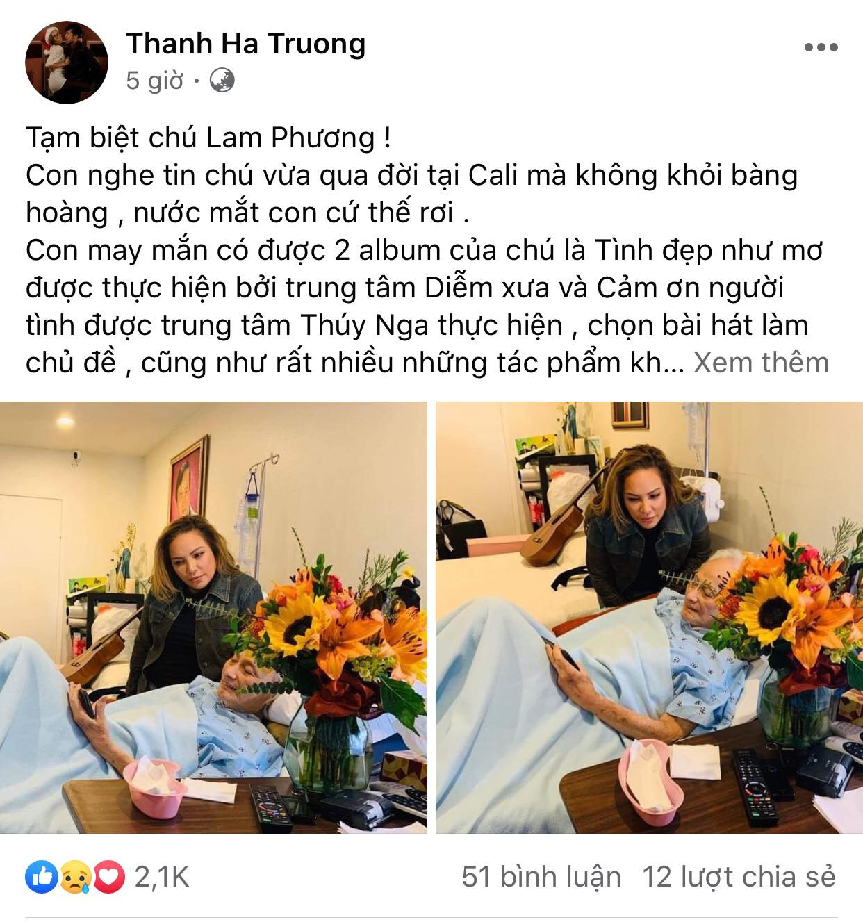 Nghệ sĩ Việt tiếc thương trước sự ra đi của cố nhạc sĩ Lam Phương ảnh 1