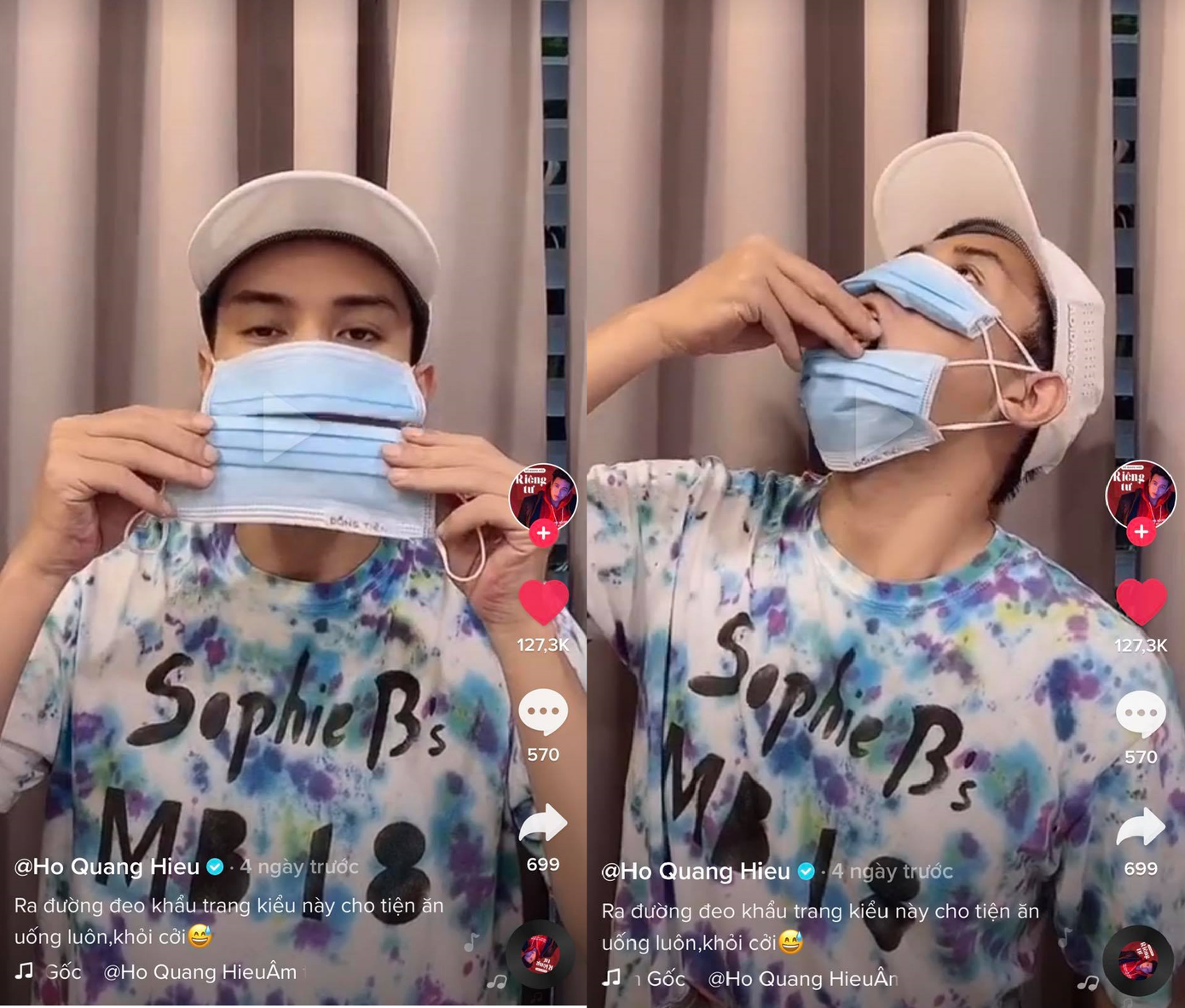 Hồ Quang Hiếu bị dân mạng 'ném đá' do clip hướng dẫn đeo khẩu trang khác người ảnh 2