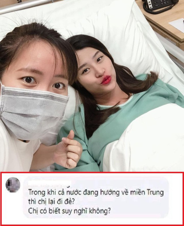 Đến tận lúc vào phòng sinh, Đông Nhi vẫn bị cư dân mạng chỉ trích. Không chỉ Hồ Ngọc Hà, Đông Nhi đi đẻ cũng bị chỉ trích vô lý về từ thiện giữa mùa lũ ảnh 1