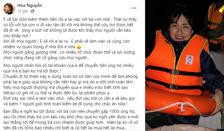 Hòa Minzy thức trắng cứu trợ miền Trung, chia sẻ lý do không kêu gọi quyên góp ảnh 1