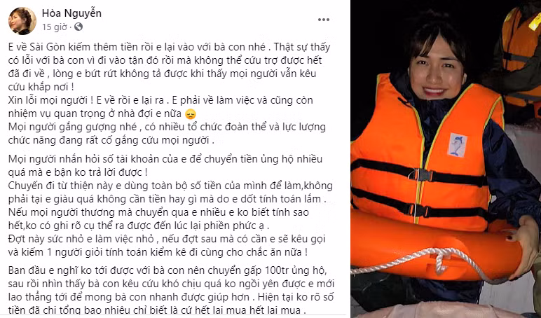 Hòa Minzy thức trắng cứu trợ miền Trung, chia sẻ lý do không kêu gọi quyên góp ảnh 1
