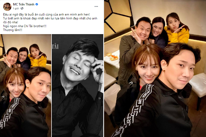 Trấn Thành chia sẻ hình ảnh cuối cùng bên Chí Tài khiến fan nhói lòng ảnh 1