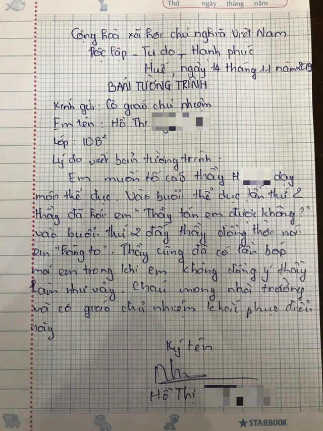 Huế: Phụ huynh tố thầy giáo nói nữ sinh “hàng to”, “thầy tán em được không” ảnh 1