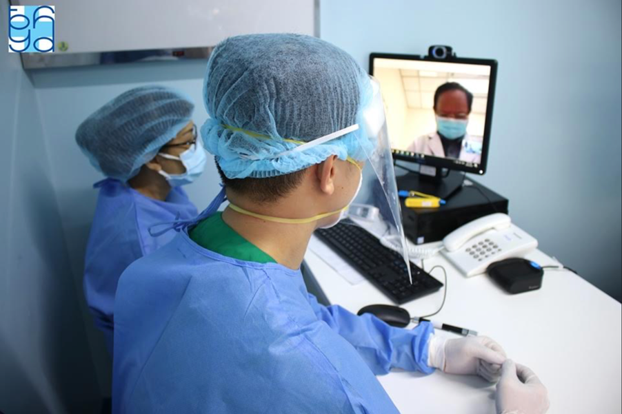 Bệnh viện hiến kế mô hình giảm nguy cơ lây nhiễm bệnh Covid-19 cho nhân viên y tế ảnh 9