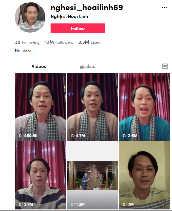 NSƯT Hoài Linh gia nhập TikTok: Chưa đầy 26 tiếng đã có hơn 1 triệu người theo dõi ảnh 1