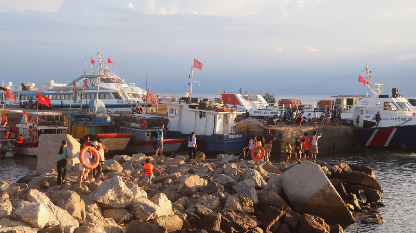 Kình ngư nhí ngụp lặn giữa biển chiều Lý Sơn ảnh 12