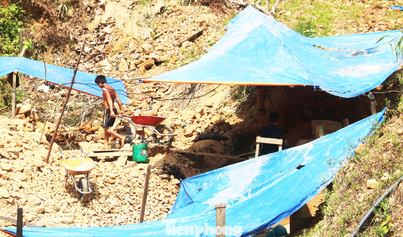 'Đột kích' công trường khai thác vàng trái phép giữa rừng Phước Sơn ảnh 5