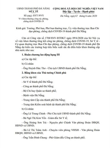 Giám đốc Sở Y tế lên tiếng về thông tin đề nghị tặng Huân chương cho chính mình ảnh 1