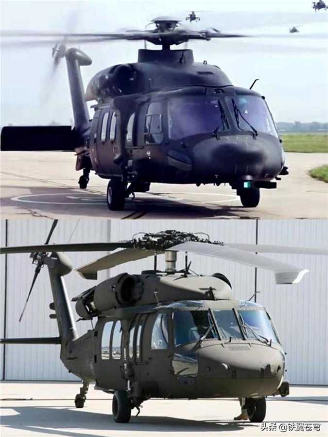 Phía trên là trực thăng Z-20 của Trung Quốc, dưới là UH-60 Black Hawk của Mỹ Vì sao Nga 'ngậm bồ hòn' dù cáo buộc Trung Quốc 'sao chép trái phép' vũ khí? ảnh 1