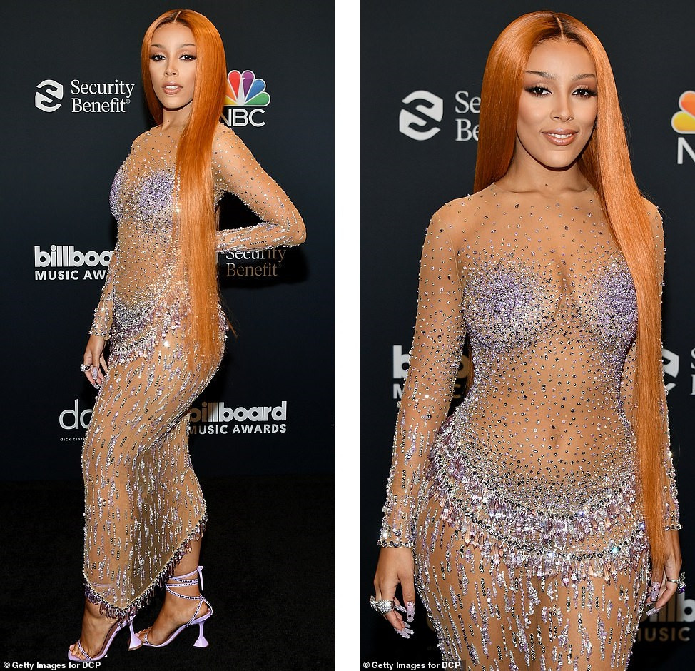 ‘Nóng mặt’ với bộ váy xuyên thấu tạo bạo của Doja Cat trên thảm đỏ BillBoard ảnh 5