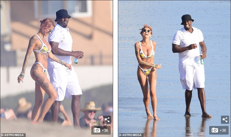 Mỹ nhân Tina Louise hôn đắm đuối ‘trùm’ hip-hop trên bãi biển ảnh 2