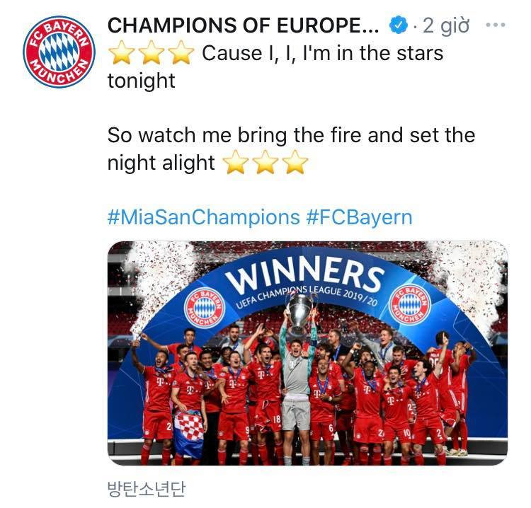 Đến CLB bóng đá Bayern Munich cũng không thể cưỡng lại ca từ của MV “Dynamite” (BTS) ảnh 2