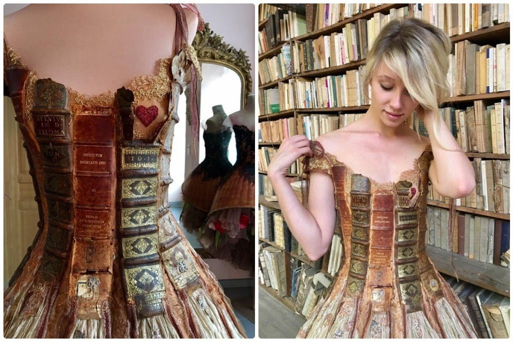 Nhà thiết kế Pháp ‘biến’ sách cũ thành váy dạ hội kiêu sa ảnh 7