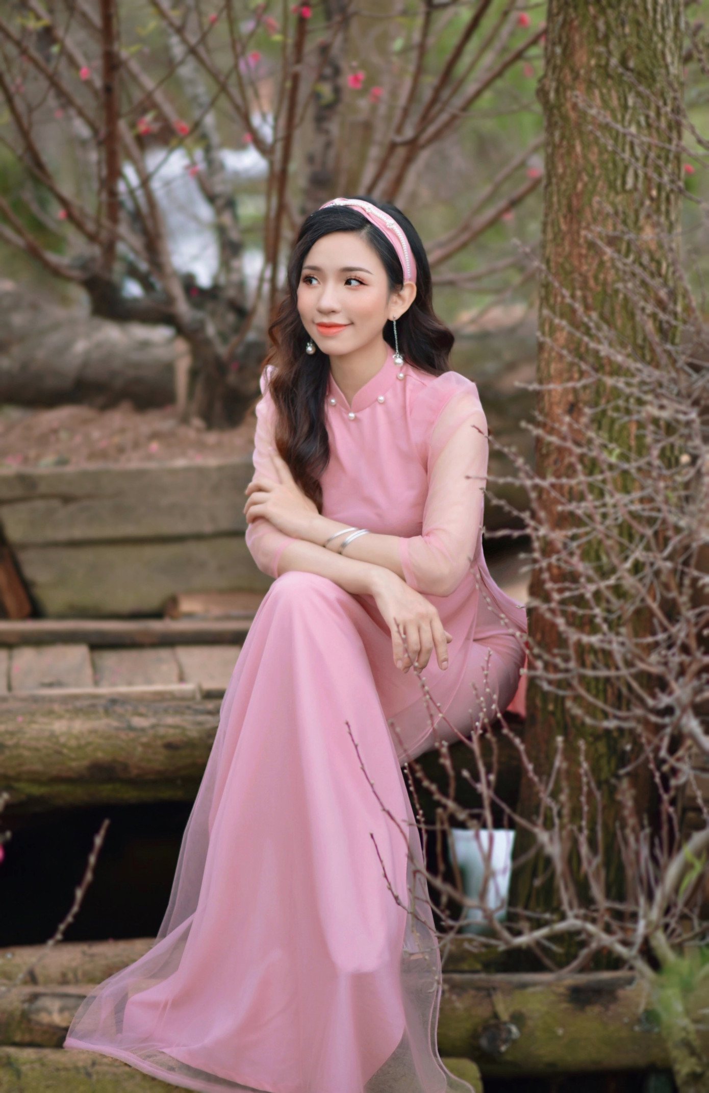 Á khôi Nghiêm Hoàng Diễm Anh hóa thân trong màu sắc hoa Đào ảnh 9