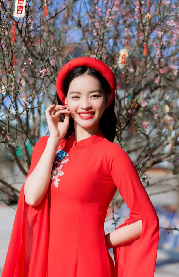 Nữ sinh điện ảnh xinh đẹp bên tà áo dài cách tân ngày Tết ảnh 8
