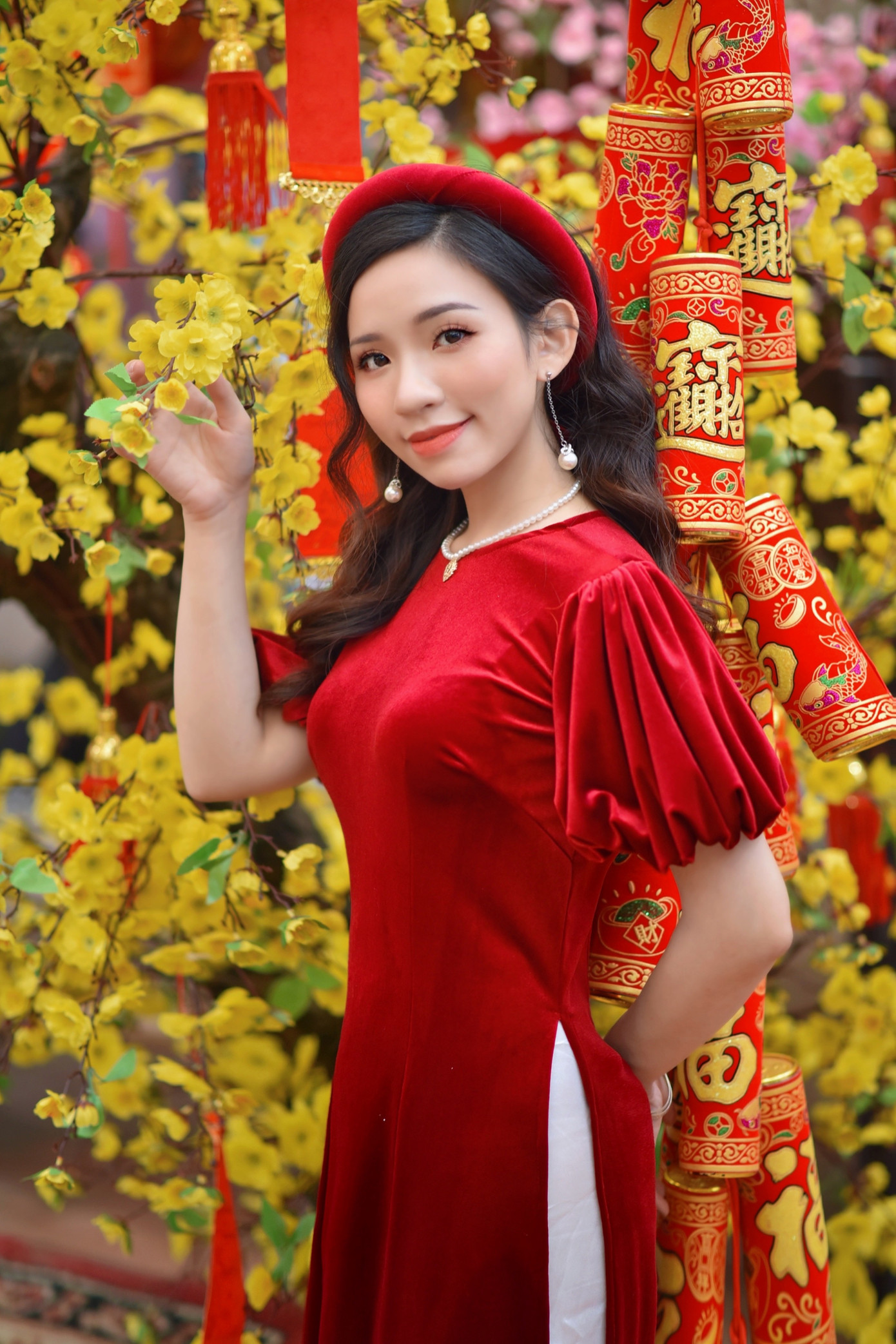 Á khôi Nghiêm Hoàng Diễm Anh hóa thân trong màu sắc hoa Đào ảnh 5