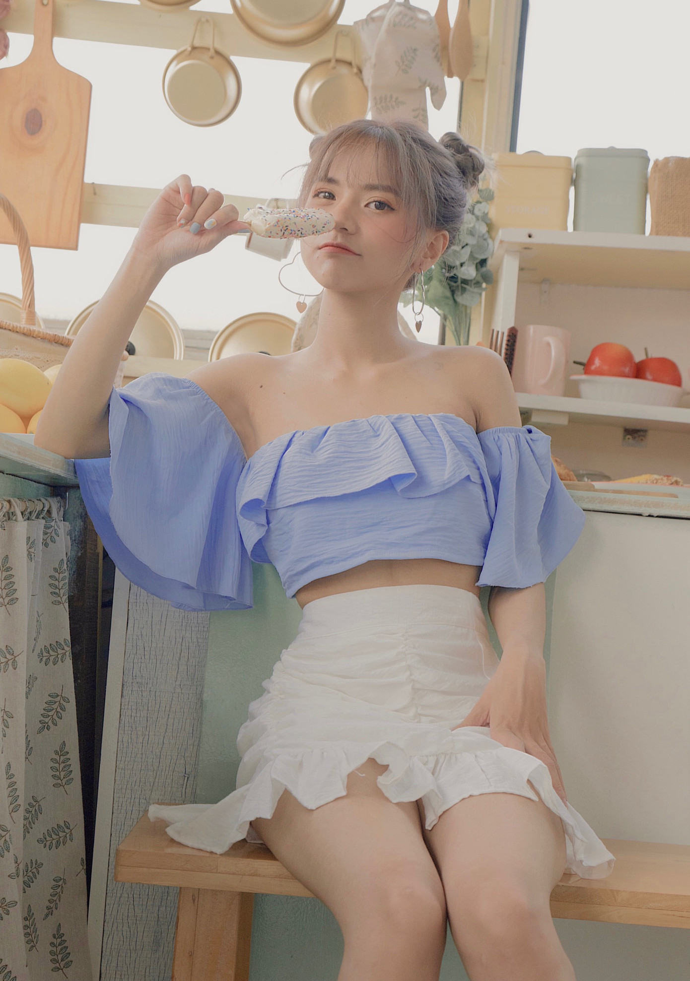 Ngắm nhìn vẻ đẹp ngọt ngào tựa kẹo bông của cô nàng An Giang Huỳnh Nhy ảnh 5