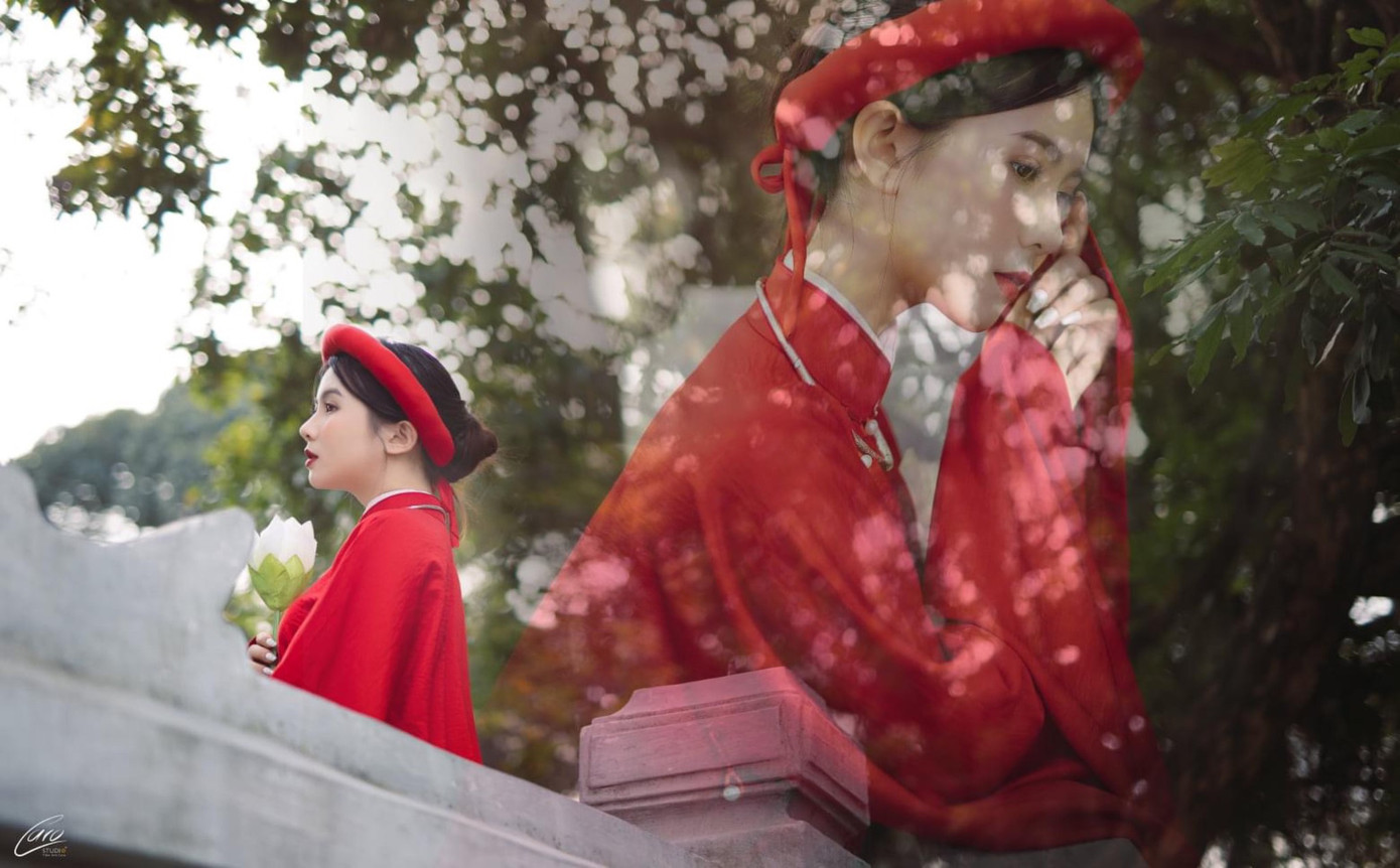Nữ sinh điện ảnh gây ấn tượng bởi bộ ảnh Tết bên áo Tấc Việt phục ảnh 4