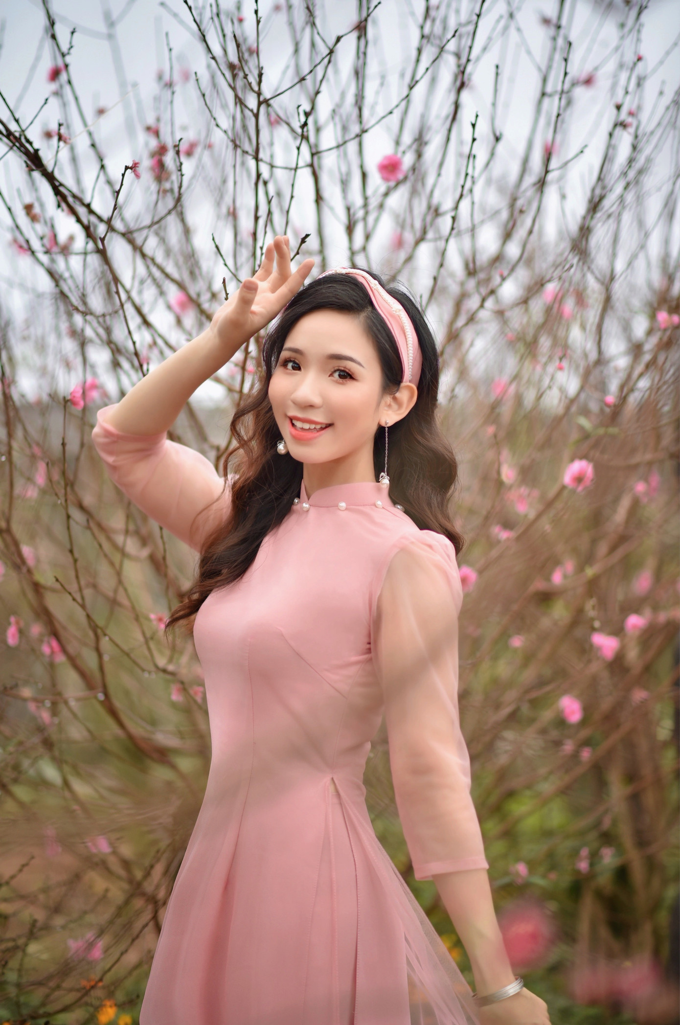 Á khôi Nghiêm Hoàng Diễm Anh hóa thân trong màu sắc hoa Đào ảnh 10