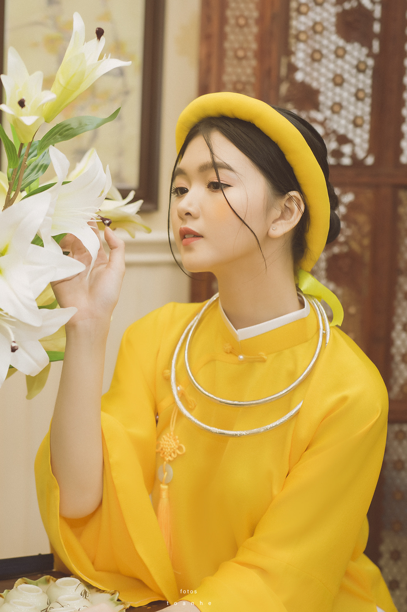 Nữ sinh thanh tao trong cổ phục Việt đón xuân ảnh 2