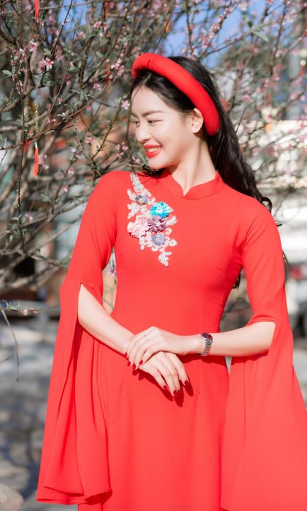 Nữ sinh điện ảnh xinh đẹp bên tà áo dài cách tân ngày Tết ảnh 12