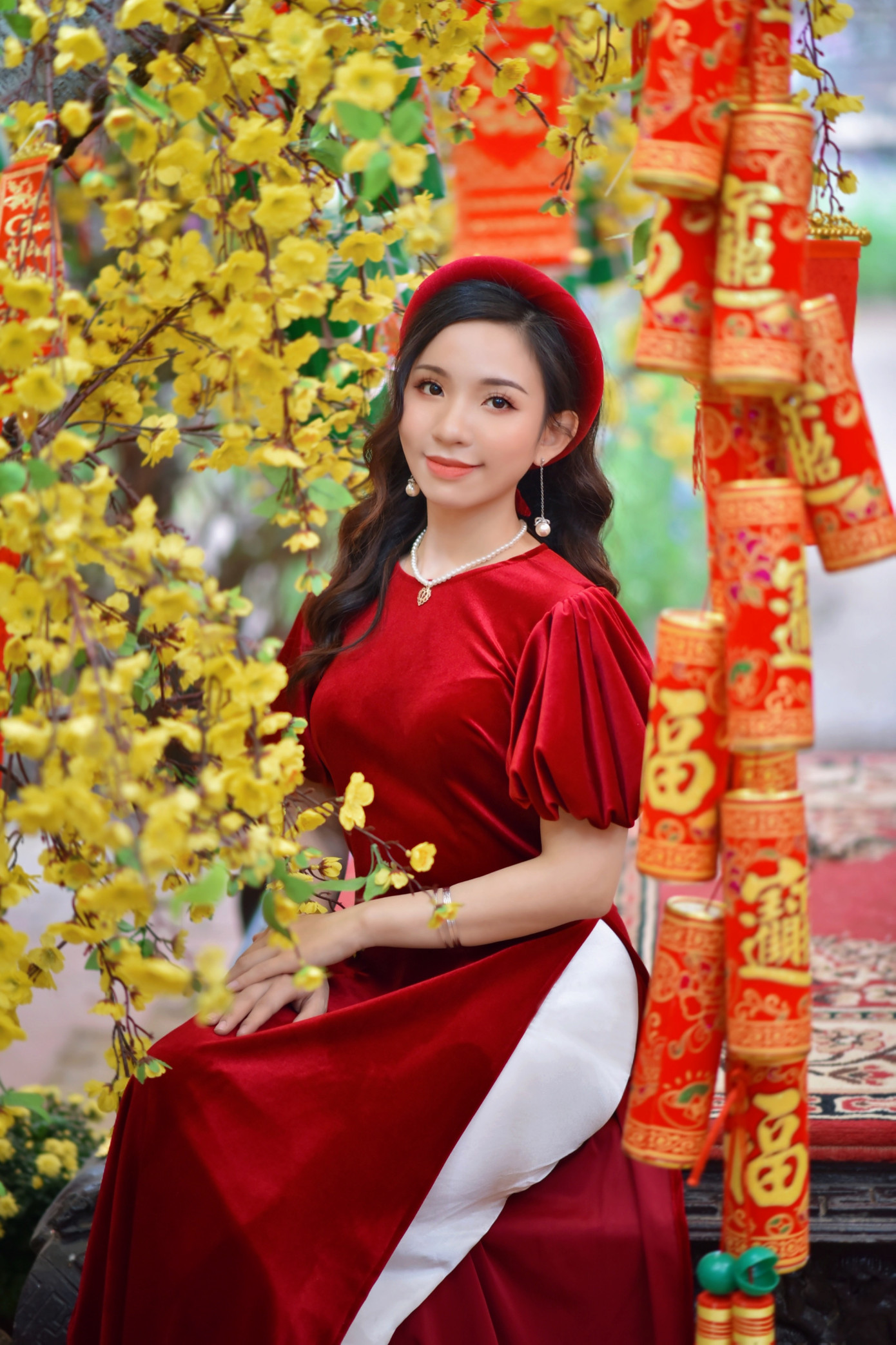 Á khôi Nghiêm Hoàng Diễm Anh hóa thân trong màu sắc hoa Đào ảnh 4