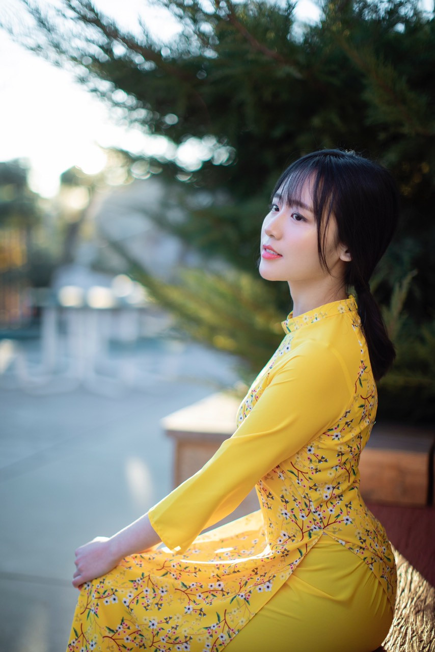 Rực rỡ sắc vàng với bộ ảnh áo dài Việt Nam đón Tết của du học sinh tại Mỹ ảnh 11