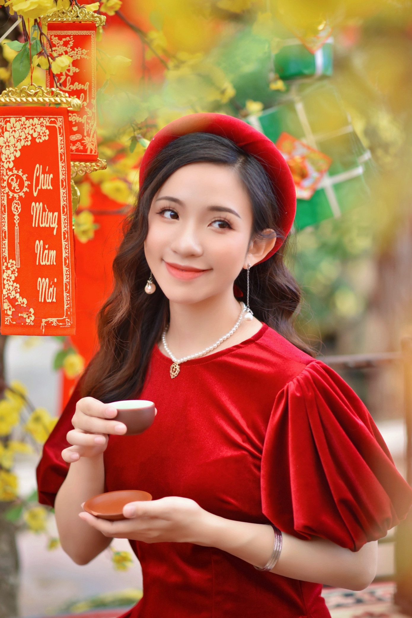 Á khôi Nghiêm Hoàng Diễm Anh hóa thân trong màu sắc hoa Đào ảnh 1