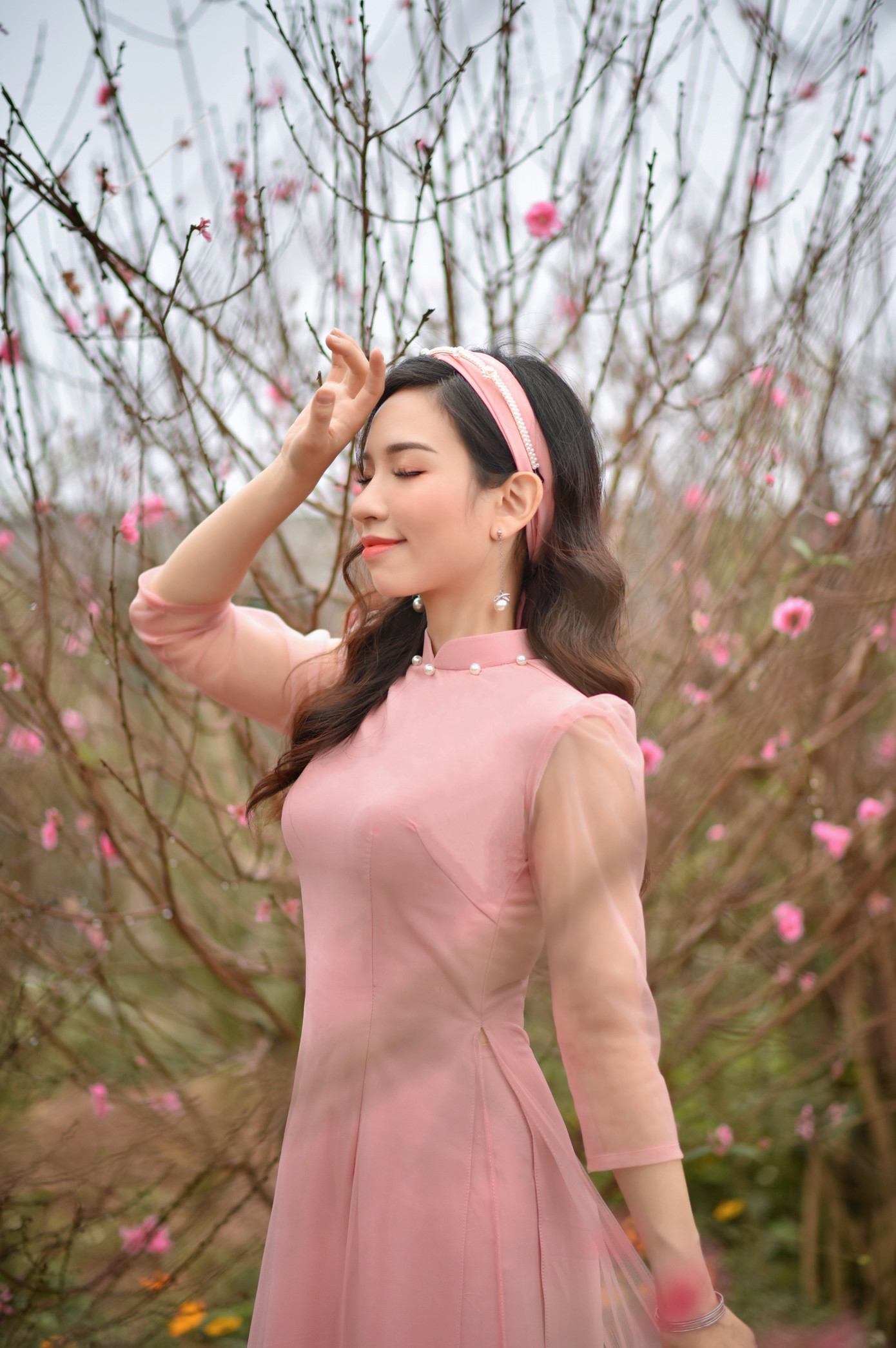 Á khôi Nghiêm Hoàng Diễm Anh hóa thân trong màu sắc hoa Đào ảnh 12