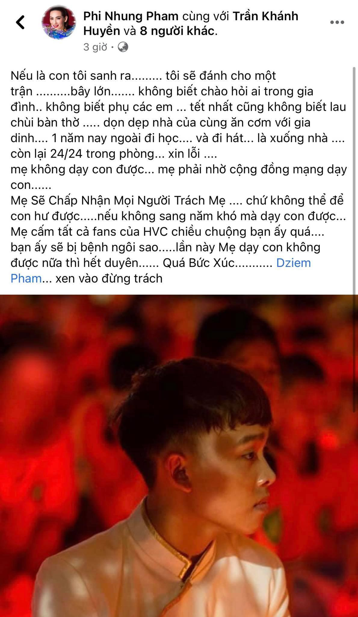 Phi Nhung bức xúc khi con trai nuôi Hồ Văn Cường mắc bệnh ngôi sao, khẳng định “hết duyên” nếu không thay đổi ảnh 1