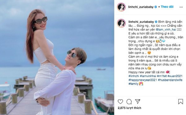 Linh Chi úp mở “hai món quà” tặng Lâm Vinh Hải, netizen đồn đoán “đang mang thai đôi“? ảnh 1