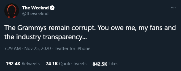 Sau ồn ào với The Weeknd, Grammy ngày càng không được lòng người yêu âm nhạc? ảnh 2