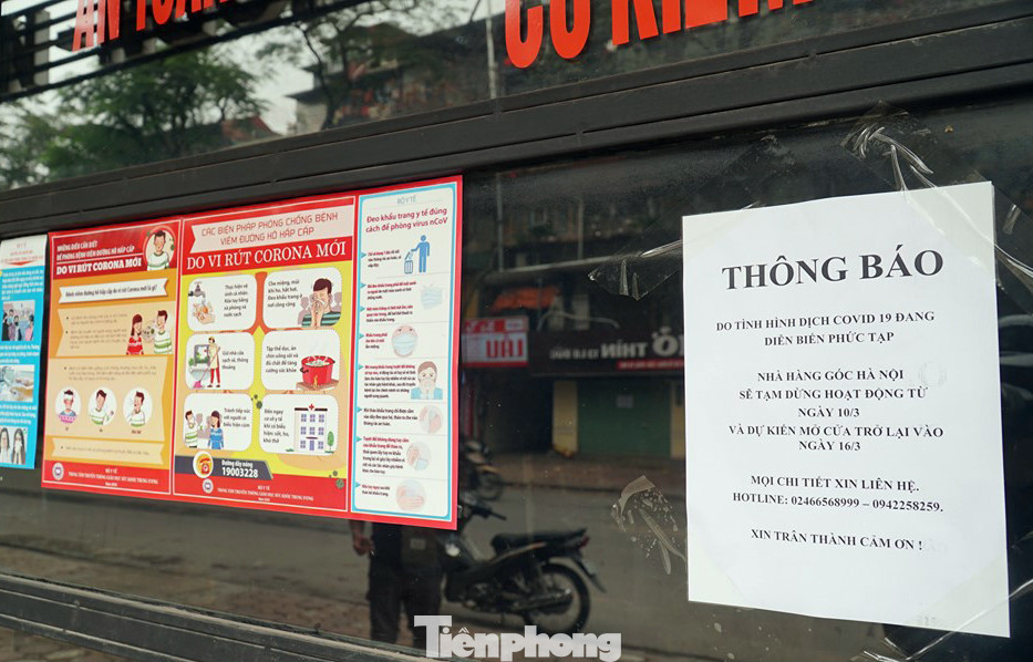 Hàng loạt cửa hàng, quán ăn ở Cầu Giấy đóng cửa phòng Covid-19 ảnh 5
