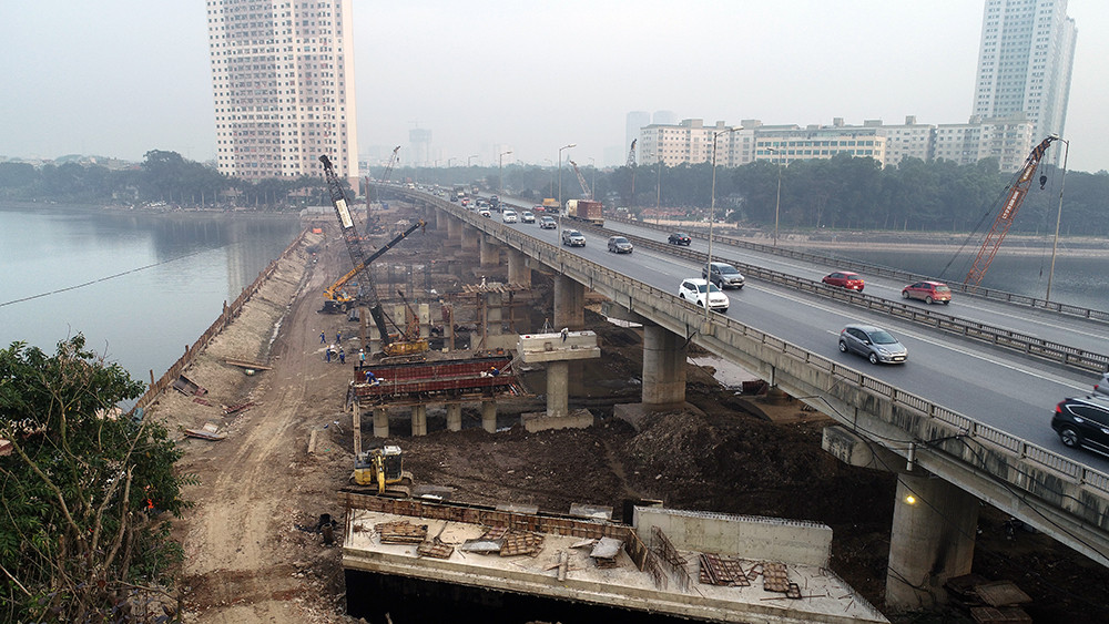 Cận cảnh công trình cầu vượt hồ Linh Đàm xóa điểm ùn tắc lớn nhất Hà Nội ảnh 2