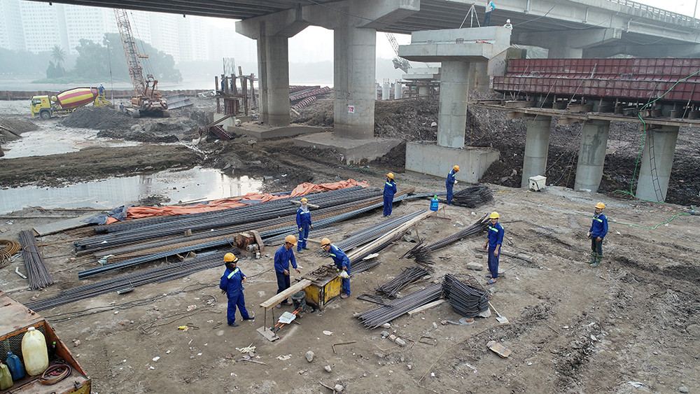 Cận cảnh công trình cầu vượt hồ Linh Đàm xóa điểm ùn tắc lớn nhất Hà Nội ảnh 4