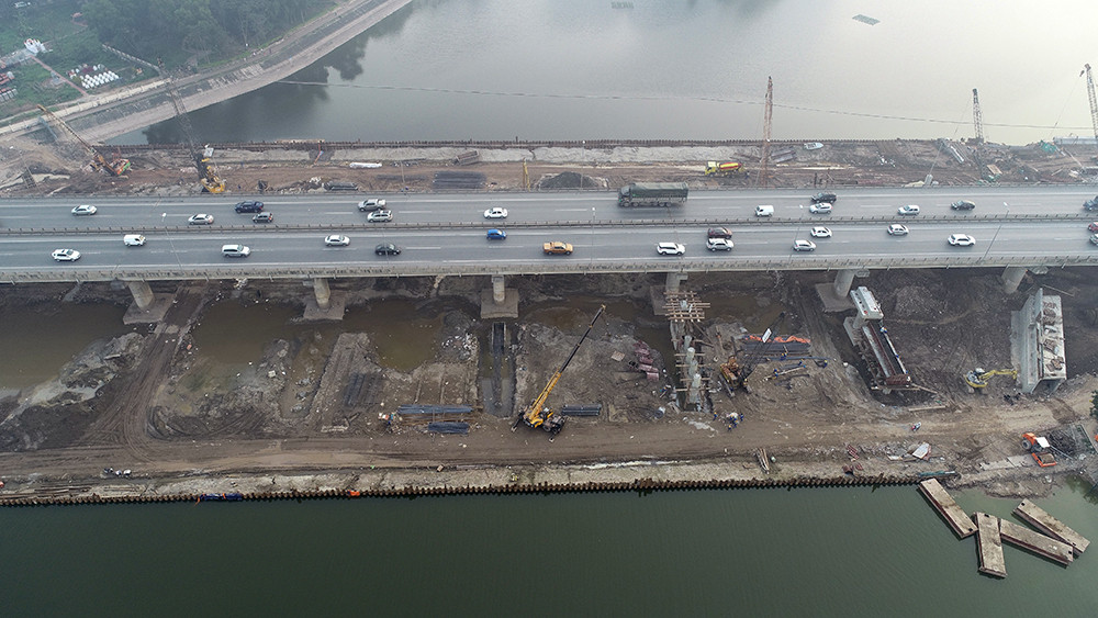 Cận cảnh công trình cầu vượt hồ Linh Đàm xóa điểm ùn tắc lớn nhất Hà Nội ảnh 11