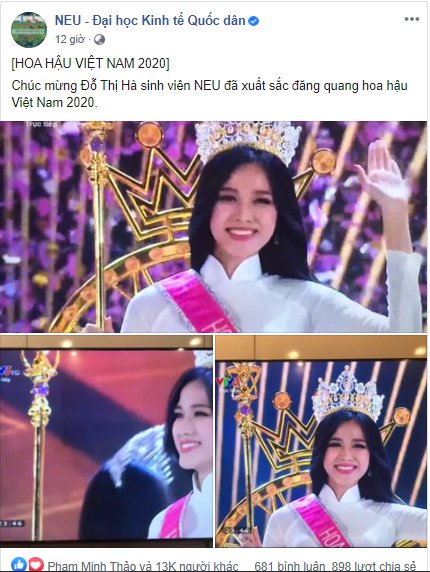 Sinh viên ĐH Kinh tế Quốc dân phản ứng ra sao khi trường có tân Hoa Hậu Việt Nam? ảnh 2