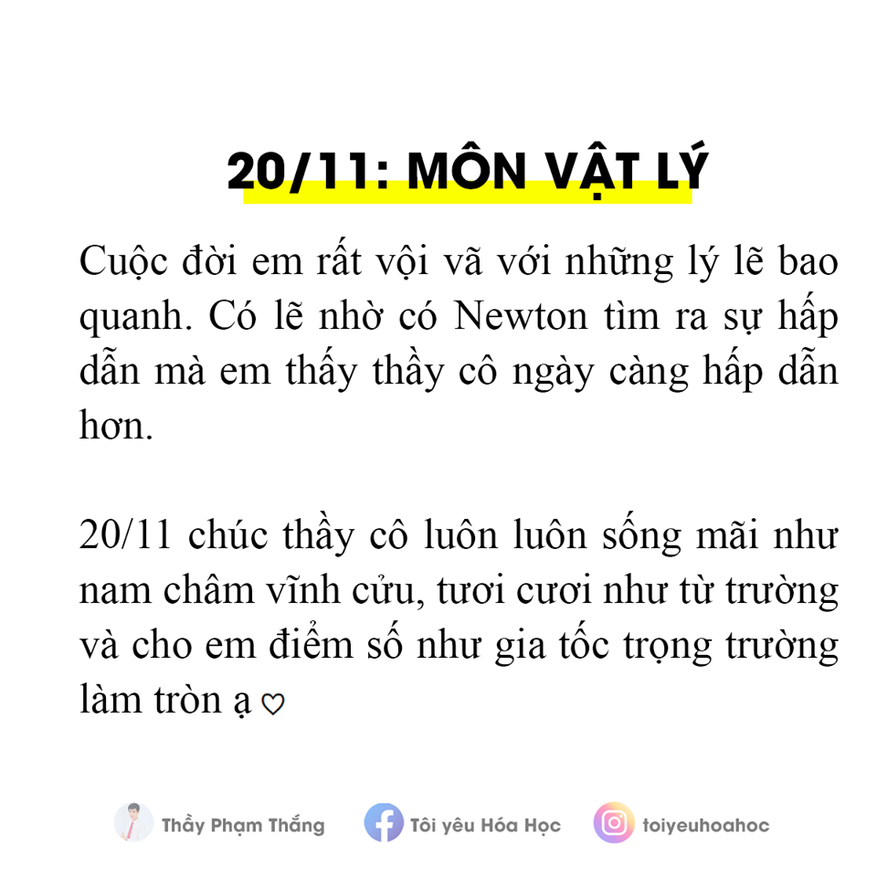 “Chất” ngất với bộ lời chúc 20/11 “đo ni đóng giày” cho từng bộ môn, bạn đã lưu lại chưa? ảnh 4