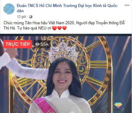 Sinh viên ĐH Kinh tế Quốc dân phản ứng ra sao khi trường có tân Hoa Hậu Việt Nam? ảnh 4