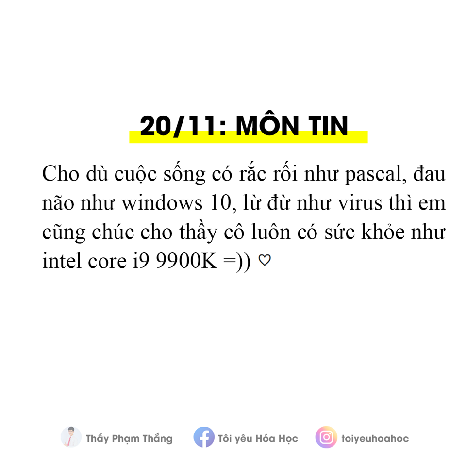 “Chất” ngất với bộ lời chúc 20/11 “đo ni đóng giày” cho từng bộ môn, bạn đã lưu lại chưa? ảnh 3