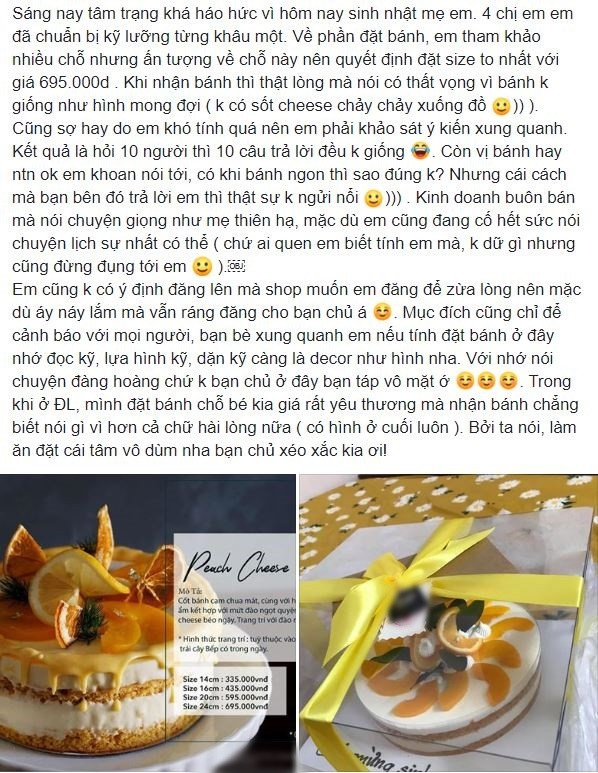 Để khiến shop "hài lòng", N.U đã đăng bài chia sẻ câu chuyện. Khi tiệm bánh là “thượng đế“: Giao bánh khác hình mẫu, shop thách thức khách “bóc phốt“ ảnh 4