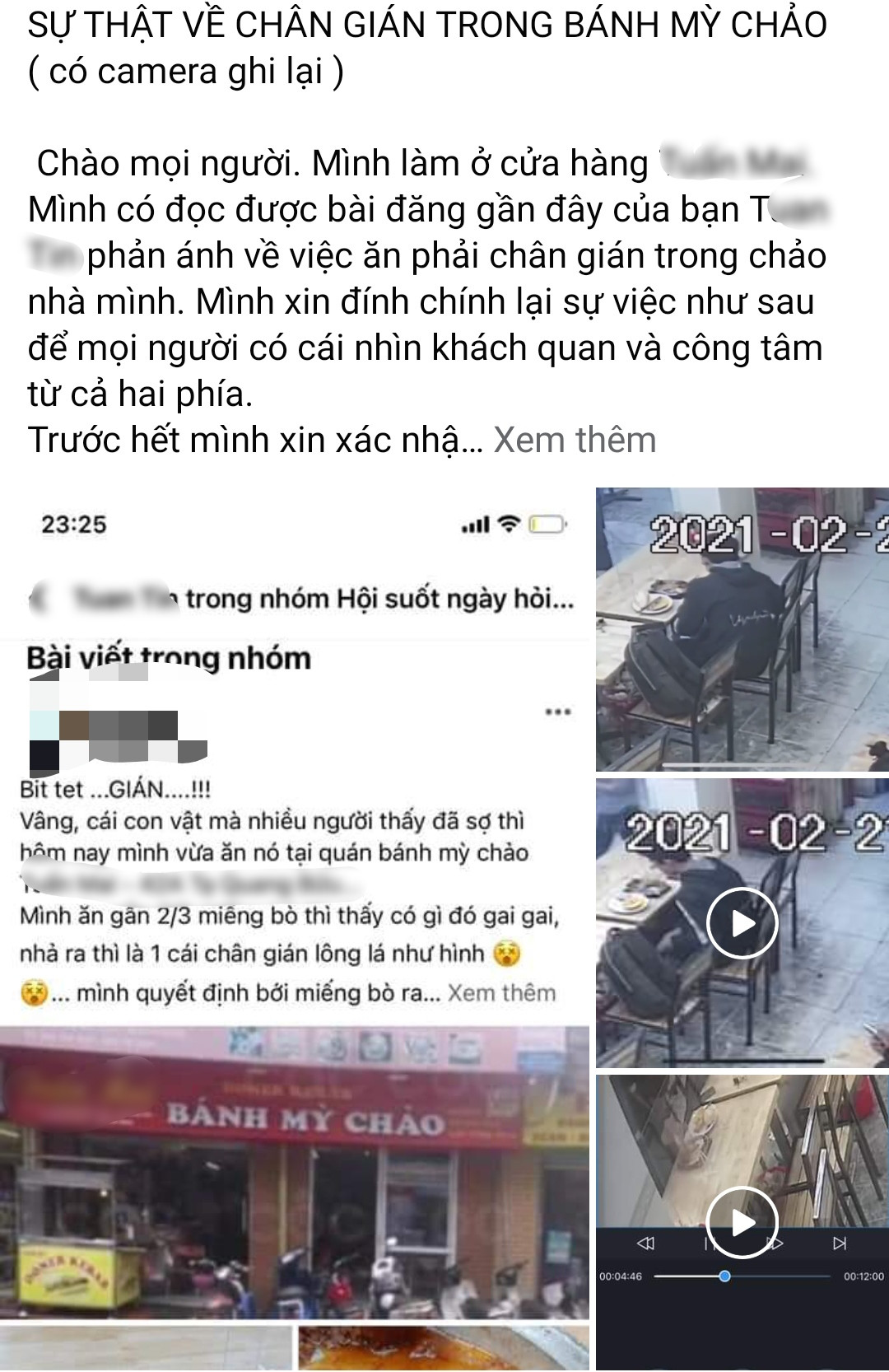 “Bóc phốt” bánh mỳ chảo có gián, khách hàng bị nhân viên nghi ngờ tự nhặt gián bỏ vào đồ ăn ảnh 2