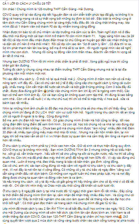Kỳ nghỉ Tết đặc biệt trong khu cách ly của teen Hải Dương: “Lớp chúng mình chỉ đang đi du lịch thôi!“ ảnh 1