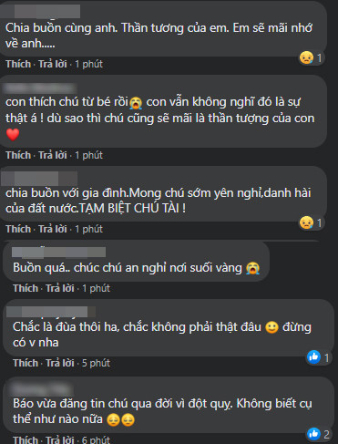 Người hâm mộ bàng hoàng không tin nghệ sĩ Chí Tài qua đời ảnh 1