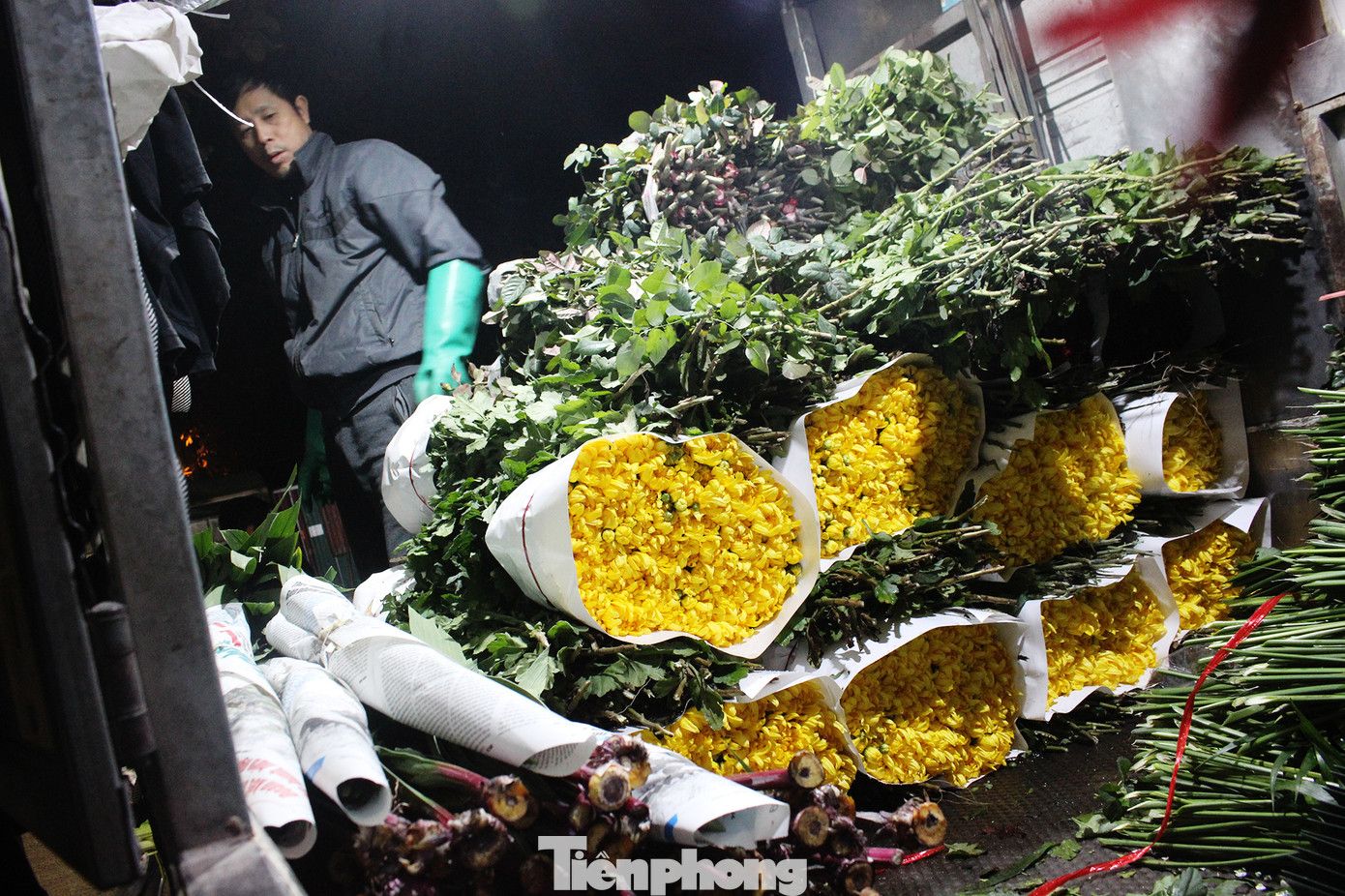 Nhọc nhằn mưu sinh trong giá lạnh ở chợ hoa lớn nhất Thủ đô ảnh 5