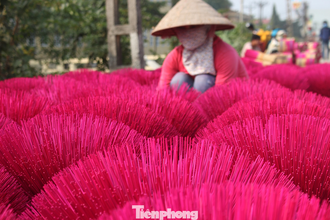 Nhịp sống hối hả dịp cận Tết ở làng nghề làm tăm hương cổ ở Hà Nội ảnh 3