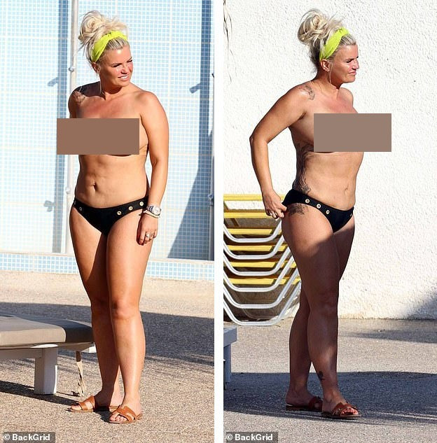 Mỹ nhân Anh một thời gây sốc khi phơi bày cơ thể ngấn mỡ, ngực trần tắm nắng ảnh 2